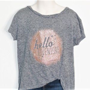 Kids Sparkly "Hello Adventure"  Tee